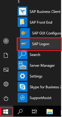 SAP Login option 2