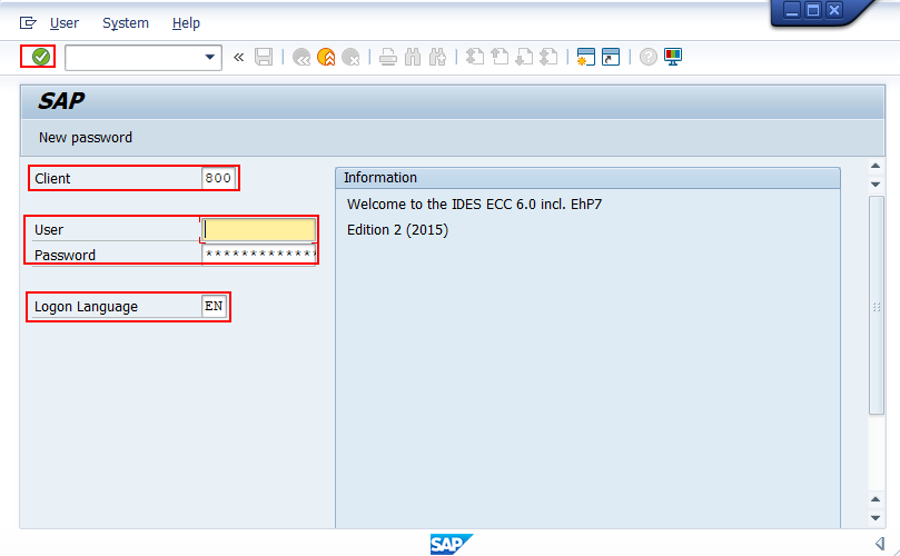 SAP User login details